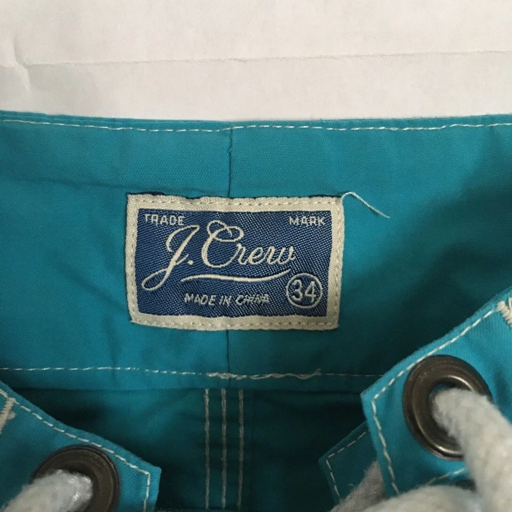 J Crew‎ Board Shorts Mens 34 Drawstring Back Pocket